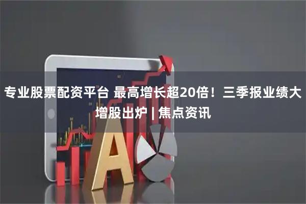 专业股票配资平台 最高增长超20倍!三季报业绩大增股出炉 | 焦点资讯